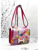 (UNUSED) 2021 HERMES CONSTANCE 24 LIMITED EDITION IN ROSE MEXICO SWIFT LEATHER WITH MARBLE SILK -FULL SET-