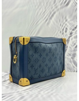 LOUIS VUITTON SOFT TRUNK IN BLUE MONOGRAM DENIM WITH LEATHER