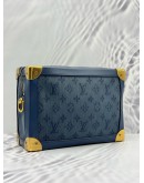 LOUIS VUITTON SOFT TRUNK IN BLUE MONOGRAM DENIM WITH LEATHER