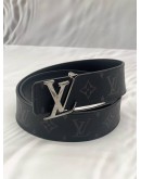 LOUIS VUITTON REVERSIBLE BELT SIZE 80 IN BLACK MONOGRAM ECLIPSE CANVAS WITH LEATHER