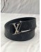 LOUIS VUITTON REVERSIBLE BELT SIZE 80 IN BLACK MONOGRAM ECLIPSE CANVAS WITH LEATHER