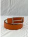 HERMES REVERSIBLE BELT SIZE 100 IN ORANGE WITH WHITE LEATHER