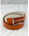 HERMES REVERSIBLE BELT SIZE 100 IN ORANGE WITH WHITE LEATHER