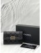 (UNUSED) CHANEL BOY FLAP CARD HOLDER IN BLACK CAVIAR LEATHER -FULL SET-