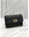 (UNUSED) CHANEL BOY FLAP CARD HOLDER IN BLACK CAVIAR LEATHER -FULL SET-