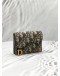 CHRISTIAN DIOR SADDLE BLOOM CARD HOLDER IN BLUE DIOR OBLIQUE JACQUARD