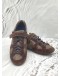 LOUIS VUITTON GLOBE TROTTER SNEAKERS SIZE 7.5 IN BROWN MONOGRAM CANVAS WITH SUEDE LEATHER