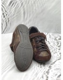 LOUIS VUITTON GLOBE TROTTER SNEAKERS SIZE 7.5 IN BROWN MONOGRAM CANVAS WITH SUEDE LEATHER