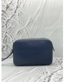 (LIKE NEW) BOSS BY HUGO BOSS CLUTCH IN BLUE LEATHER