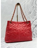 CHANEL PUZZLE TOTE BAG IN BRIGHT RED PATENT LEATHER