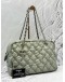 CHANEL BUBBLE TWEED STICH CAMERA BAG IN GREY NYLON