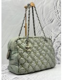 CHANEL BUBBLE TWEED STICH CAMERA BAG IN GREY NYLON