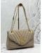 (LIKE NEW) MICROCHIP LOUIS VUITTON NEW WAVE CHAIN BAG IN TAUPE CALFSKIN LEATHER