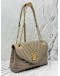 (LIKE NEW) MICROCHIP LOUIS VUITTON NEW WAVE CHAIN BAG IN TAUPE CALFSKIN LEATHER
