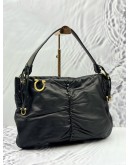 SALVATORE FERRAGAMO GANCINI HOBO BAG IN BLACK LEATHER