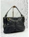 SALVATORE FERRAGAMO GANCINI HOBO BAG IN BLACK LEATHER