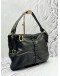 SALVATORE FERRAGAMO GANCINI HOBO BAG IN BLACK LEATHER