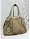 GUCCI SUKEY MEDIUM HOBO BAG IN BEIGE GG CANVAS WITH LEATHER