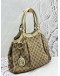GUCCI SUKEY MEDIUM HOBO BAG IN BEIGE GG CANVAS WITH LEATHER