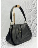 BALLY FLAP SHOULDER BAG IN BLACK LEATHER
