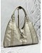 GUCCI JACKIE O HOBO BAG IN SILVER GG IMPRIME CANVAS WITH LEATHER