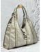 GUCCI JACKIE O HOBO BAG IN SILVER GG IMPRIME CANVAS WITH LEATHER