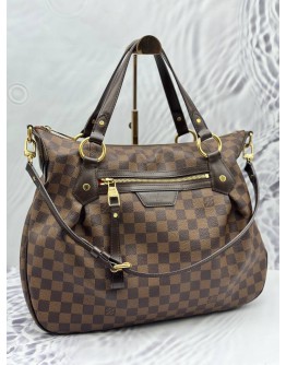 LOUIS VUITTON EVORA MM IN BROWN DAMIER EBENE CANVAS