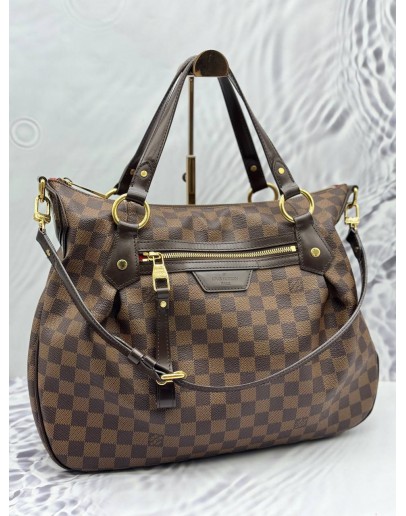 LOUIS VUITTON EVORA MM IN BROWN DAMIER EBENE CANVAS