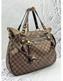 LOUIS VUITTON EVORA MM IN BROWN DAMIER EBENE CANVAS