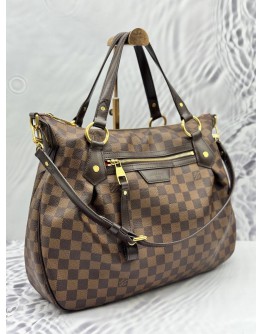 LOUIS VUITTON EVORA MM IN BROWN DAMIER EBENE CANVAS