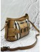 BURBERRY CROSSBODY BAG IN BEIGE HOUSE CHECK FABRIC CANVAS WITH BROWN LEATHER