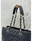 2014 CHANEL GST GRAND SHOPPING TOTE BAG IN DARK BLUE CAVIAR LEATHER