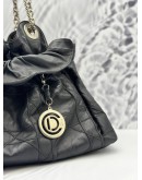 CHRISTIAN DIOR LE TRENTE HOBO BAG IN BLACK CANNAGE LAMBSKIN LEATHER