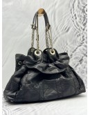 CHRISTIAN DIOR LE TRENTE HOBO BAG IN BLACK CANNAGE LAMBSKIN LEATHER