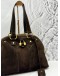 YSL SAINT LAURENT MUSE SHOULDER BAG IN DARK BROWN SUEDE LEATHER