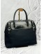AIGNER TOTE HANDLE BAG IN BLACK NYLON WITH LEATHER