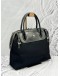 AIGNER TOTE HANDLE BAG IN BLACK NYLON WITH LEATHER