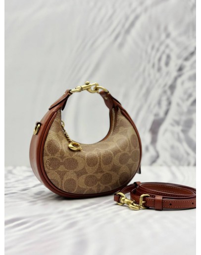COACH JONIE CROSSBODY BAG IN BROWN CC SIGNATURE CANVAS WITH LEATHER