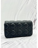 (SPECIAL PRICE) (LIKE NEW) CHRISTIAN DIOR MY DIOR TALK PHONE POUCH IN BLACK CANNAGE LAMBSKIN LEATHER