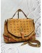 MCM TOTE BAG IN BROWN VISETOS LEATHER WITH CALF LEATHER