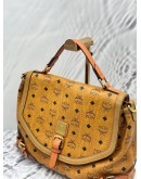 MCM TOTE BAG IN BROWN VISETOS LEATHER WITH CALF LEATHER
