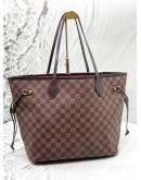 (CLEAR STOCK) LOUIS VUITTON NEVERFULL MM IN BROWN DAMIER EBENE CANVAS