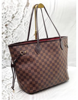 (CLEAR STOCK) LOUIS VUITTON NEVERFULL MM IN BROWN DAMIER EBENE CANVAS