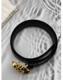 VERSACE MEDUSA BELT SIZE 90 IN BLACK LEATHER