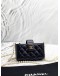 CHANEL PEARL MINI CROSSBODY BAG IN BLACK LAMBSKIN LEATHER