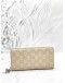 GUCCI ZIP AROUND LONG WALLET IN OFF WHITE GG GUCCISSIMA LEATHER