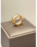 (LIKE NEW) BVLGARI B.ZERO RING SIZE 46 IN 18K 750 ROSE GOLD WITH WHITE CERAMIC