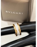 (LIKE NEW) BVLGARI B.ZERO RING SIZE 46 IN 18K 750 ROSE GOLD WITH WHITE CERAMIC