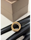 (LIKE NEW) BVLGARI B.ZERO RING SIZE 46 IN 18K 750 ROSE GOLD WITH WHITE CERAMIC