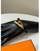 (UNUSED) 2026 HERMES GLENAN BRAIDED BRACELET IN BLACK SWIFT LEATHER -FULL SET-